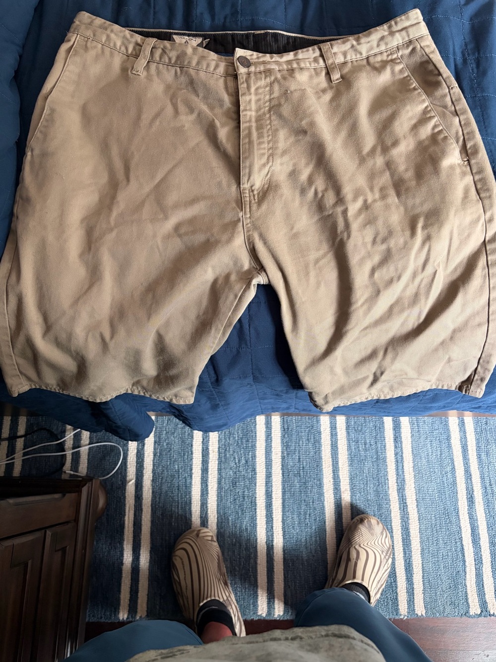 Volcom Men's Flat Front Khaki Shorts